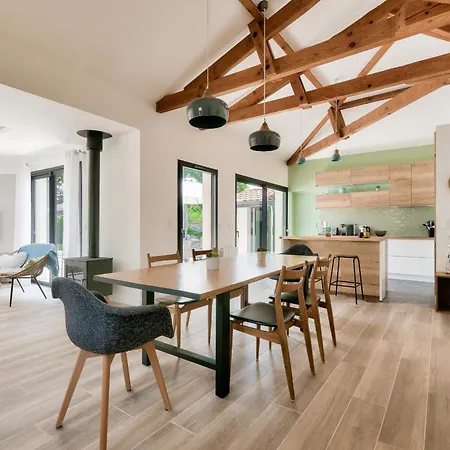 Superbe Maison + Piscine Proche Plage Du Betey בית נופש אנדרנוס-לה-באינס